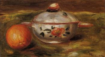 皮埃爾 奧古斯特 雷諾阿 Still Life with Orange and Sugar Bowl